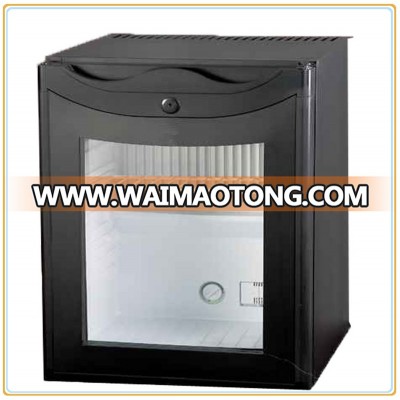 XC-40BC ammonia cooling mini fridge 40 litre, foamed glass door mini refrigerator