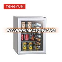 Absorption hotel mini refrigerator in white or black Glass door absorption minibar